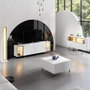 Hanah Home Soporte de TV Zenith Blanco y Dorado